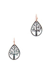 Oak Tear Drop Shape Earring