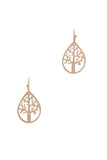 Oak Tear Drop Shape Earring